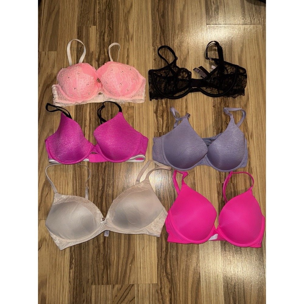 Victoria's Secret Bra Lot Size 34C 34 C Underwire EUC Black Lace New